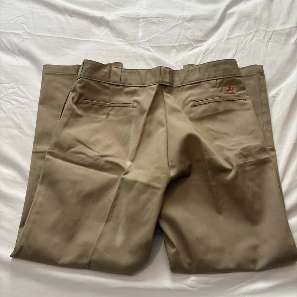 Dickies Original 874 Work Pants Khaki Wear Skater Flat Front Men’s 40X30 Chino